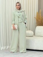 مانتو شلوار و جلیقه زنانه مدل نوژین - تصویر 4