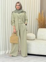 مانتو شلوار و جلیقه زنانه مدل نوژین - تصویر 6