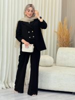 مانتو شلوار و جلیقه زنانه مدل نوژین - تصویر 7