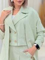 مانتو شلوار و جلیقه زنانه مدل نوژین