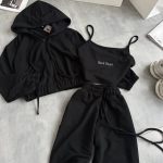 ست سوییشرت شلوار کراپ زنانه مدل نبات