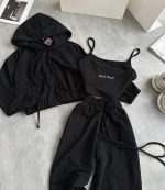 ست سوییشرت شلوار کراپ زنانه مدل نبات