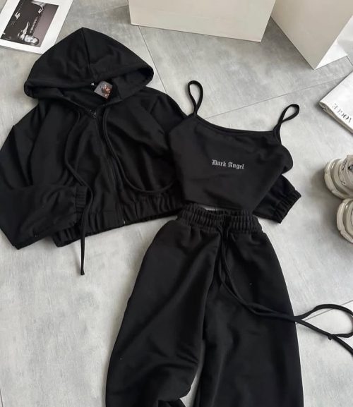 ست سوییشرت شلوار کراپ زنانه مدل نبات