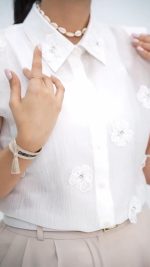 شومیز مجلسی حلقه ای زنانه مدل آویسا - تصویر 3