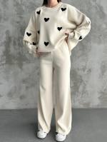 بلوز شلوار بافت زنانه مدل برفا - تصویر 5