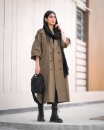 ترنچ کت زنانه مدل خزان - تصویر 6