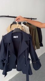 بارانی زنانه مدل ویرگول - تصویر 4