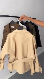 بارانی زنانه مدل ویرگول - تصویر 7