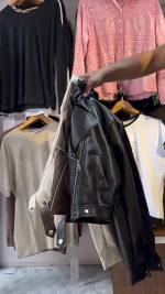 کاپشن چرم زنانه مدل حنا - تصویر 2