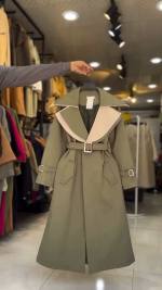 بارانی بلند زنانه مدل رخ - تصویر 3