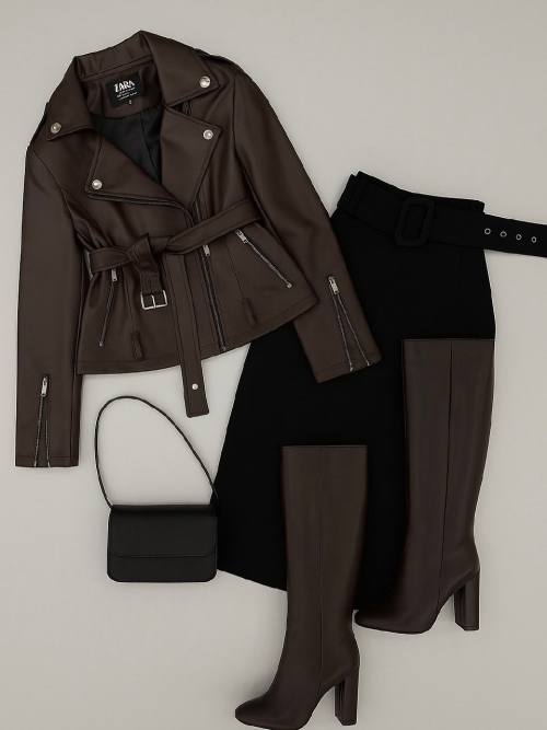 کت چرم زنانه مدل خانومی