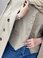 ترنچ کت و جلیقه زنانه مدل غزاله - تصویر 3