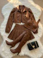 کت دامن و کراپ زنانه مدل ویدا - تصویر 2