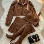 کت دامن و کراپ زنانه مدل ویدا