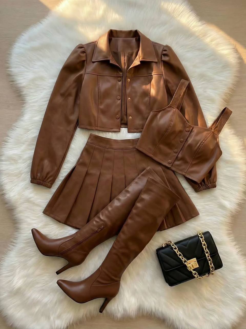 20251210_105708 کت دامن و کراپ زنانه مدل ویدا - تصویر 1