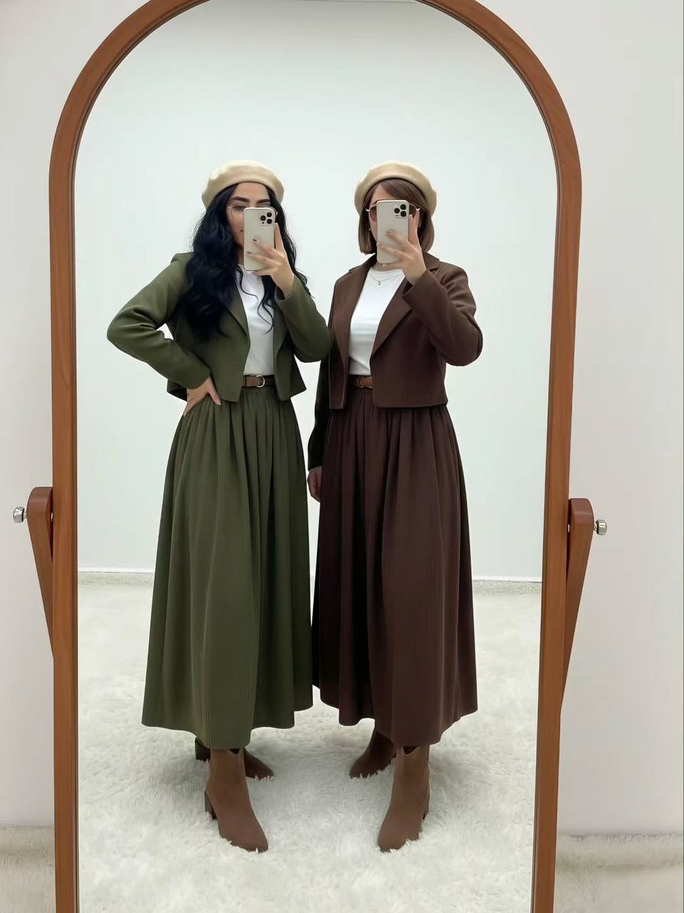 20251212_104127 کت دامن زنانه مدل عروسک - تصویر 1