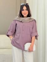 مانتو سه دکمه زنانه مدل مهشید - تصویر 5