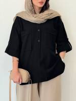 مانتو سه دکمه زنانه مدل مهشید - تصویر 6