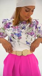 شومیز شلوار زنانه مدل پروانه - تصویر 12