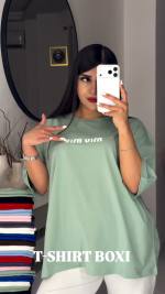 تیشرت زنانه مدل باکسی - تصویر 14