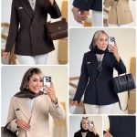 کت زنانه مدل یقه بلیزر